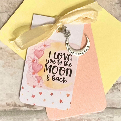 Moon Handmade Charm Card